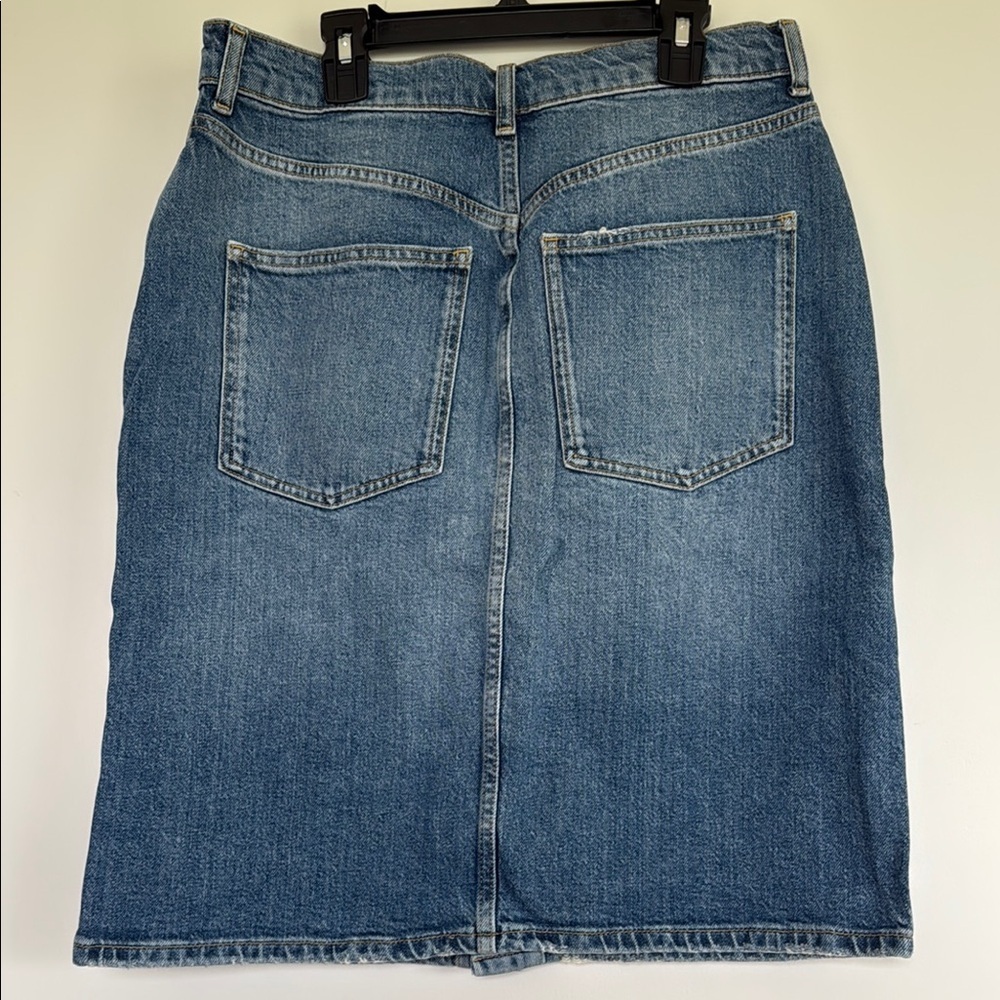 Pilcro Blue Knee-Length Pencil Skirt Casual - Picture 6 of 11